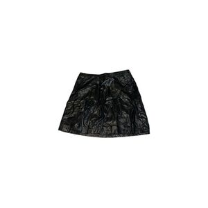 Free People Black Vegan Leather Mini Skirt - Women’s Size 2